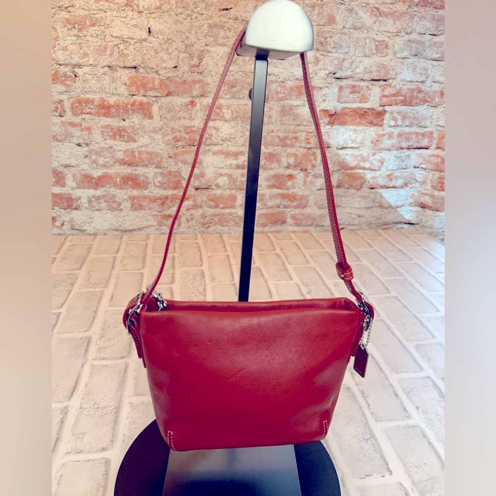 Coach Charlie Hobo Mini Dark Classic Red - good used condition I never used it